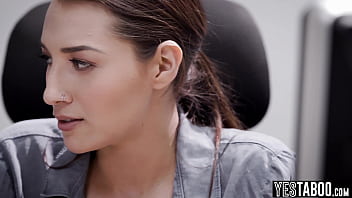 Petite latina milf seduces and fucks her big cock stud employer in his office