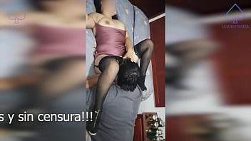 Follando con amante vergon cornudo me limpia creampie 2021