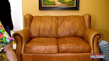 Busty blonde tara slowly sucks a hard cock and balls before licking ass