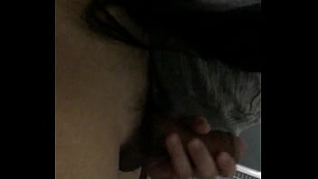 Latino man jerks his hot rod