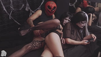 Mysterious guy fucked me while my girlfriend is on the same bed distracted at phone