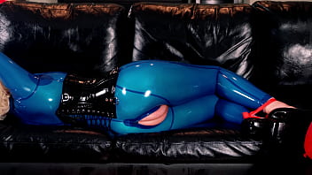 Latex bondage and pussy squirt milf arya grander