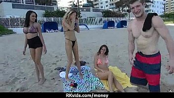 Sexy exhibitionist gfs are paid cash for some public fucking 13