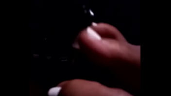 Caramelfootgoddess giving a quick fj tease