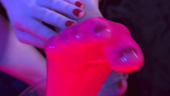 Messy foot play to make you hard