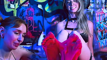 Messy foot play to make you hard