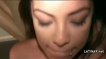 Sexy latin milf undressing and fucking