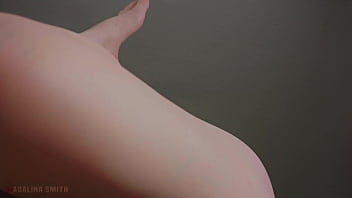 Pov scary guy appears as blonde girl masturbates