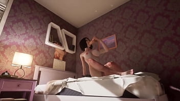 Cute brunette give a dildo the business