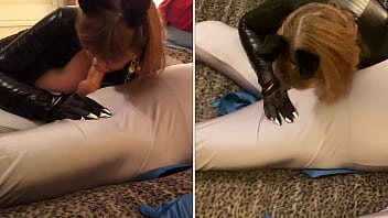 Mature dc slut villainess catwoman sucks batman’s cock