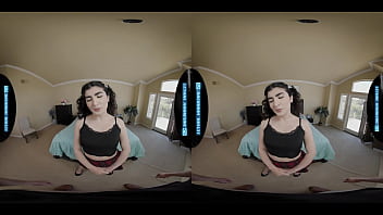 Hairy cutie takes her boss's big cock in vr