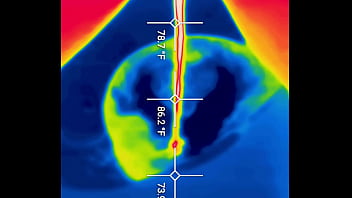 Close up of my hot pee into the toilet