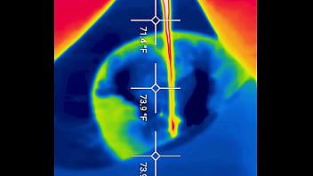 Close up of my hot pee into the toilet