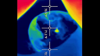 Close up of my hot pee into the toilet