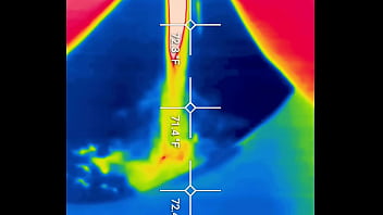 Close up of my hot pee into the toilet