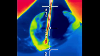 Close up of my hot pee into the toilet