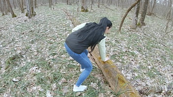 Stranger in the woods gets to suck dick