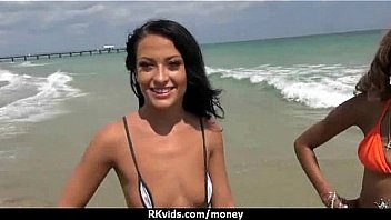 Stunning euro teen gets talked in to giving a blowjob for cash 19