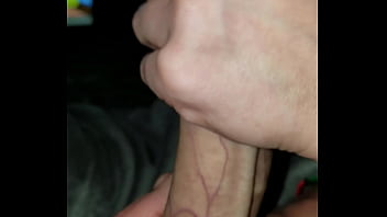 Huge dick covered in oil gets rubbed to perfection