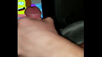 Huge dick covered in oil gets rubbed to perfection