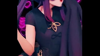 Mona striking a playful pose in her astrologer's outfit under neon lights the hydro visionary is casting her charm #genshinimpact #mona #genshin #hoyoverse #anime #shorts #fyp