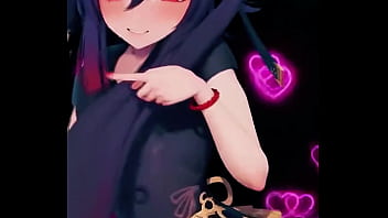 Mona striking a playful pose in her astrologer's outfit under neon lights the hydro visionary is casting her charm #genshinimpact #mona #genshin #hoyoverse #anime #shorts #fyp