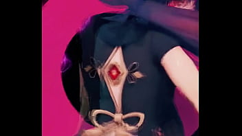 Mona striking a playful pose in her astrologer's outfit under neon lights the hydro visionary is casting her charm #genshinimpact #mona #genshin #hoyoverse #anime #shorts #fyp