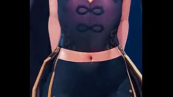 Mona striking a playful pose in her astrologer's outfit under neon lights the hydro visionary is casting her charm #genshinimpact #mona #genshin #hoyoverse #anime #shorts #fyp