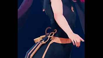 Mona striking a playful pose in her astrologer's outfit under neon lights the hydro visionary is casting her charm #genshinimpact #mona #genshin #hoyoverse #anime #shorts #fyp