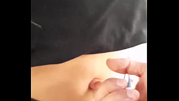 I stop to admire her navel