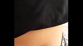 I stop to admire her navel