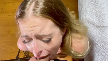 Deep throat and bareback doggy style