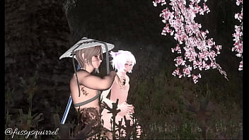 Under blossom three making out with a beautiful man