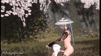 Under blossom three making out with a beautiful man