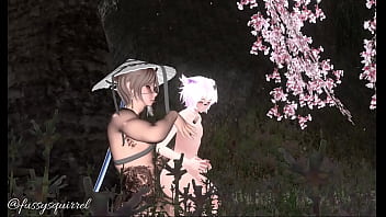 Under blossom three making out with a beautiful man