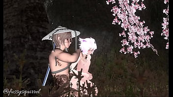 Under blossom three making out with a beautiful man