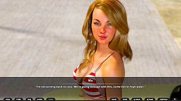 Gorgeous blonde fucked on the beach 3d