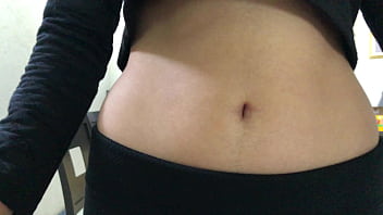 Oval Shaped Navel Close Up And Looking Inside Her Navel thumbnail