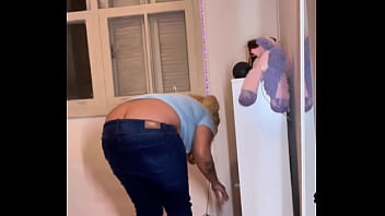 Chubby girl desperate farting and messy toilet pov