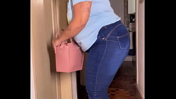 Chubby girl desperate farting and messy toilet pov