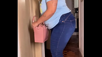 Chubby girl desperate farting and messy toilet pov