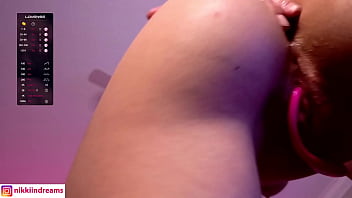 Nikkibloom bent over with dildo in ass