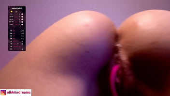Nikkibloom bent over with dildo in ass