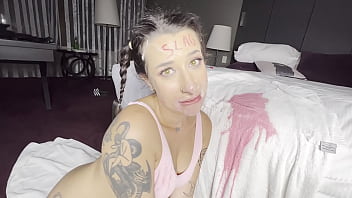 Pink puke squirting & facial