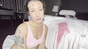 Pink puke squirting & facial