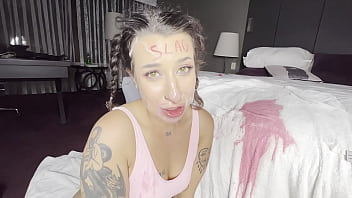Pink puke squirting & facial
