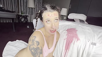 Pink puke squirting & facial