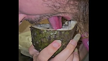 Bedengus chupando graviola fruta oral