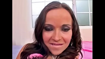 Jersey jaxin cute 4' 11" 90lb spinner pounded by big cock and gets cum facial blast