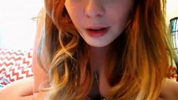 Cute and horny redhead and her wand